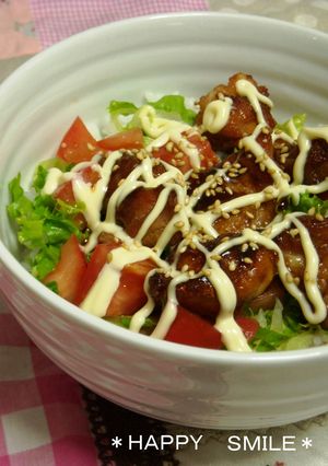 カフェ風♡ 照り焼きチキン丼-レシピのメイン写真