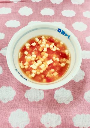 離乳食7-8か月＊豆腐とトマトの煮込み-レシピのメイン写真
