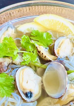 レンジでエスニック風🍋あさりの春雨スープ-レシピのメイン写真