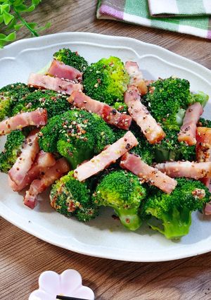 ♡ブロッコリーとベーコンの粒マスマヨ醤油炒め♡-レシピのメイン写真