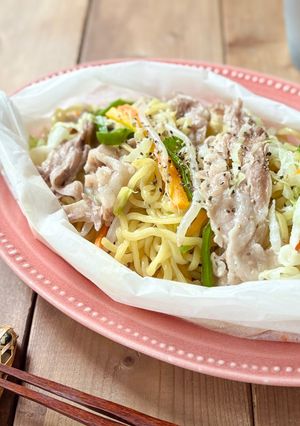 レンジで簡単！塩焼きそば（野菜たっぷり♪）-レシピのメイン写真