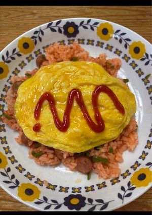 包まない、ふんわりレンチンオムライス-レシピのメイン写真