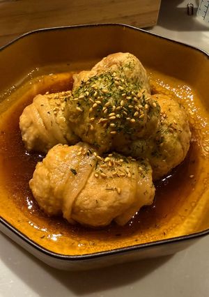 キャベツの豚肉包み　甘辛だし仕立て-レシピのメイン写真