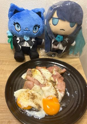ベーコンエッグ×いももち-レシピのメイン写真
