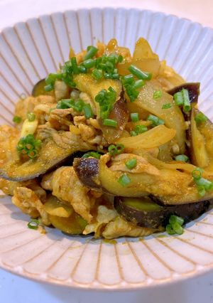 【玄米酵母】【カレー麹】豚バラ茄子炒め-レシピのメイン写真