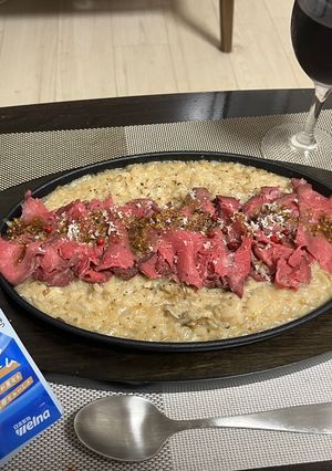 市販ソースで簡単！ローストビーフリゾット-レシピのメイン写真