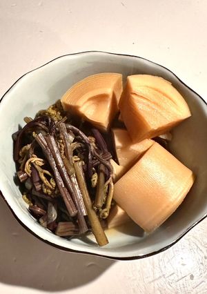 春の煮物☘️わらびとタケノコの煮物🌱-レシピのメイン写真