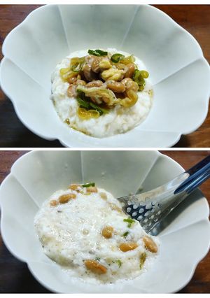 食感が楽しい鬼おろしのとろろ芋と大粒納豆-レシピのメイン写真