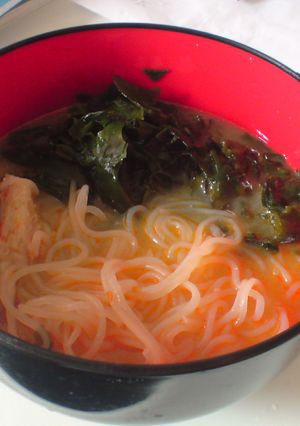 ヘルシー！味のしみたしらたき味噌ラーメン-レシピのメイン写真