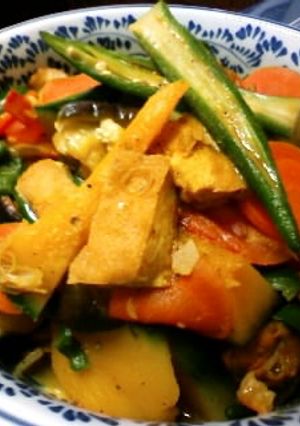夏野菜、めっさとれる!カレー炒め-レシピのメイン写真