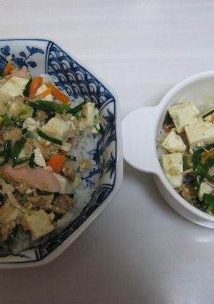 野菜たっぷり！ツナと豆腐のヘルシー丼-レシピのメイン写真