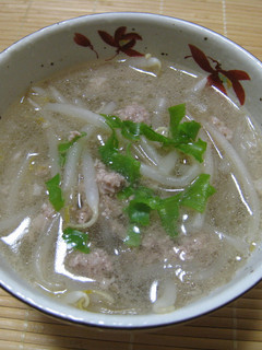 鶏ひき肉ともやしのあっさりスープ-レシピのメイン写真