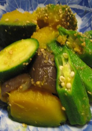 夏野菜集まれ！！簡単ごまあえ-レシピのメイン写真