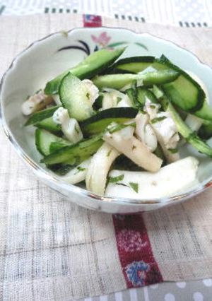 塩丸いか（塩いか）の薬味入り酢の物-レシピのメイン写真