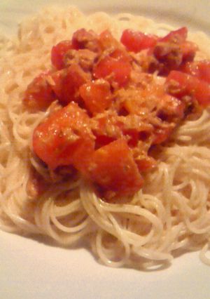 ☆簡単☆冷製パスタ風トマトツナそうめん-レシピのメイン写真