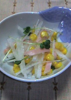 酸っぱさがいいね★大根とコーンの酢の物-レシピのメイン写真