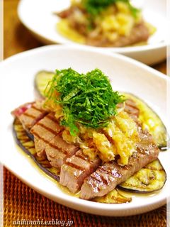 さっぱり梅しらすおろしソースのステーキ-レシピのメイン写真