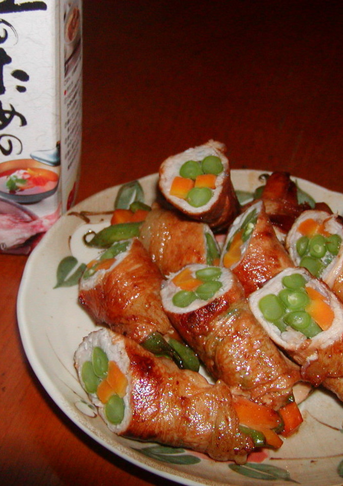 野菜の肉巻き「料理のための清酒」で柔らか-レシピのメイン写真