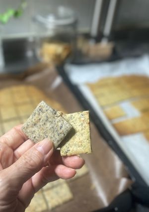 ♡グルテンフリーごま青のりクラッカー♪-レシピのメイン写真