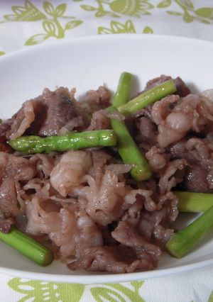 アスパラと牛肉のいためもの-レシピのメイン写真