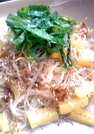 沢庵とちりめんじゃこの焼きそうめん-レシピのメイン写真