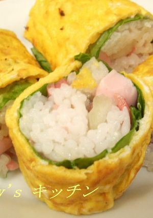 卵ロール紅しょうがご飯-レシピのメイン写真