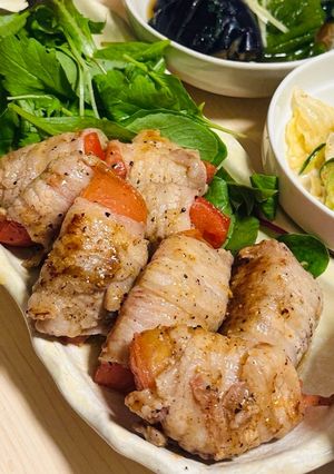 巻くだけ簡単!トマトの豚バラ巻き-レシピのメイン写真
