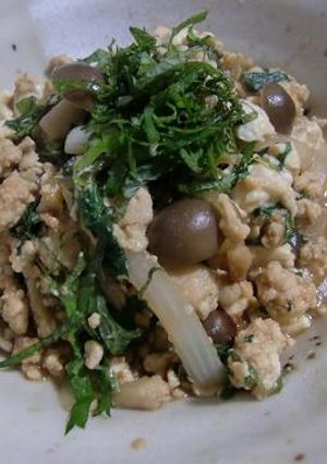 豆腐としめじの大葉炒め☆焼肉のたれで♪-レシピのメイン写真