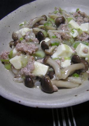 やまびこしめじたっぷり 塩だれ麻婆豆腐-レシピのメイン写真
