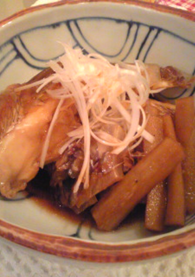 鯛のアラとごぼうの煮物-レシピのメイン写真