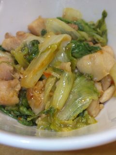 簡単お惣菜☆レタスと鶏のエスニック炒め-レシピのメイン写真