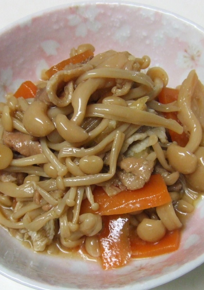 めんつゆで出来ちゃう豚肉ときのこの煮物-レシピのメイン写真