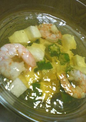 オクラと長いもの三杯酢ジュレ-レシピのメイン写真