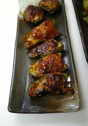 失敗しない☆ピーマン&椎茸の肉詰め-レシピのメイン写真