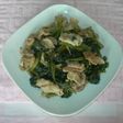 ✾小松菜と豚肉のからし醤油炒め✾