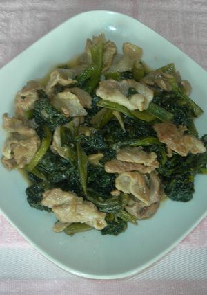 ✾小松菜と豚肉のからし醤油炒め✾-レシピのメイン写真