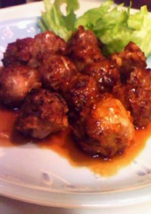 美味しい♪ ちくわ入り肉団子-レシピのメイン写真