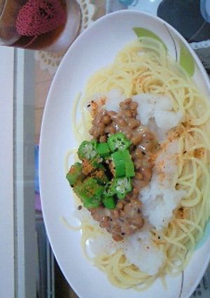 ★簡単！納豆とオクラとおろしの冷製パスタ-レシピのメイン写真