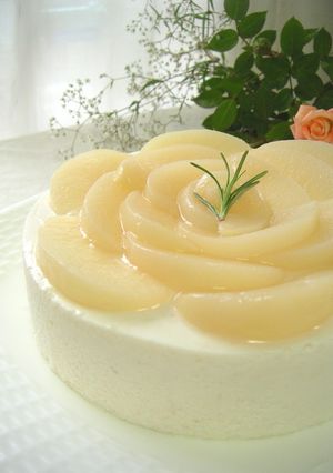 初夏の香り◇桃のムースケーキ◇-レシピのメイン写真