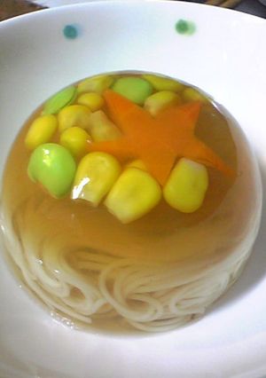 ひんやり～♪そうめんの寒天よせ-レシピのメイン写真