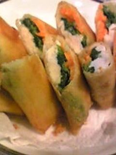 ささみとほうれん草のチーズ春巻-レシピのメイン写真