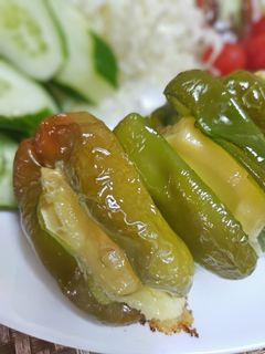 ★丸ごとピーマンのチーズ詰め焼き♪-レシピのメイン写真