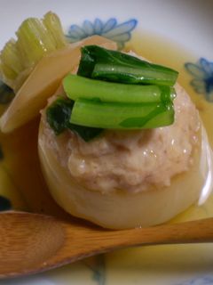 鶏挽き肉入り蕪の煮物-レシピのメイン写真