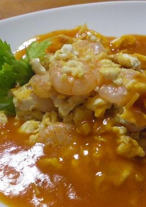 海老玉豆腐の充実野菜ソース-レシピのメイン写真