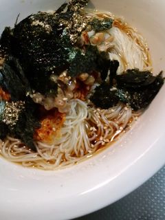 韓国風?!納豆キムチそうめん-レシピのメイン写真