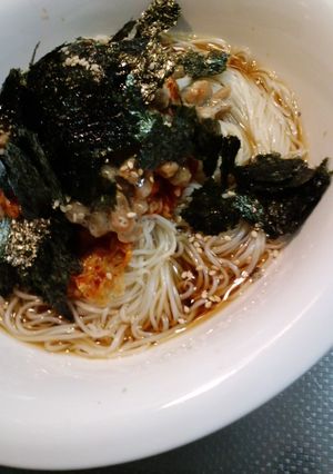 韓国風?!納豆キムチそうめん-レシピのメイン写真