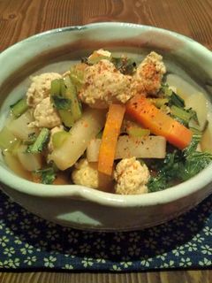 鶏団子と大根と小松菜の煮物-レシピのメイン写真