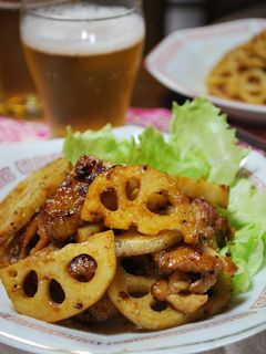 れんこんと鶏肉のコク旨!ピリ辛炒め❤-レシピのメイン写真