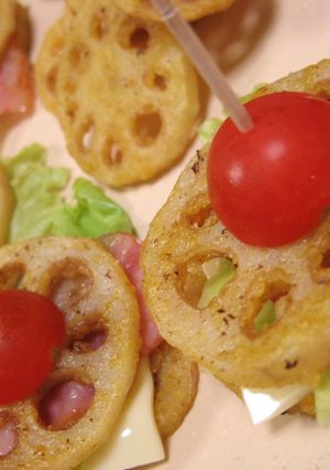 れんこんdeベーコンレタスバーガー風-レシピのメイン写真