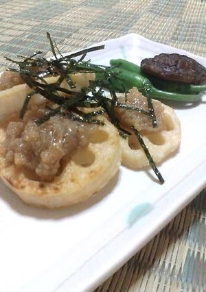 焼きレンコン★バター明太子をのせて-レシピのメイン写真